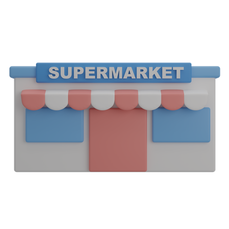 Supermarkt  3D Illustration