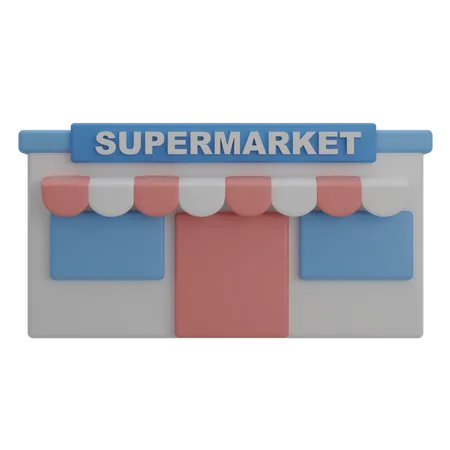 Supermarkt  3D Illustration