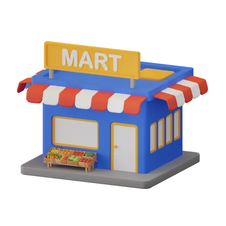 Mercado de comestibles  3D Icon