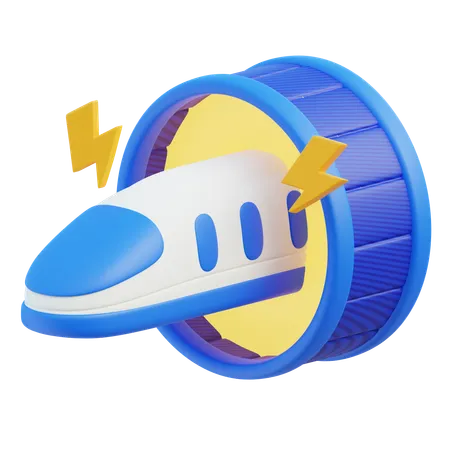 Superschneller Zug  3D Icon