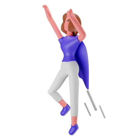Superwoman Flying  3D Icon