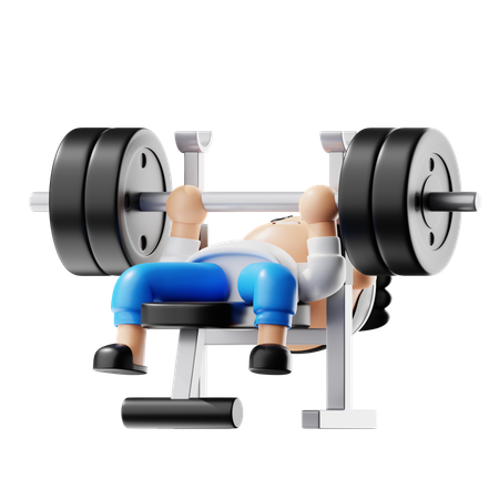 Supino de levantamento de força  3D Illustration
