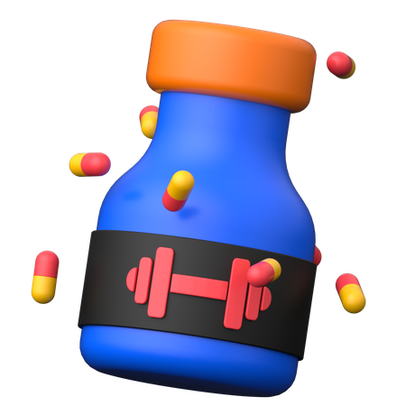 Suplementos de gimnasio  3D Icon