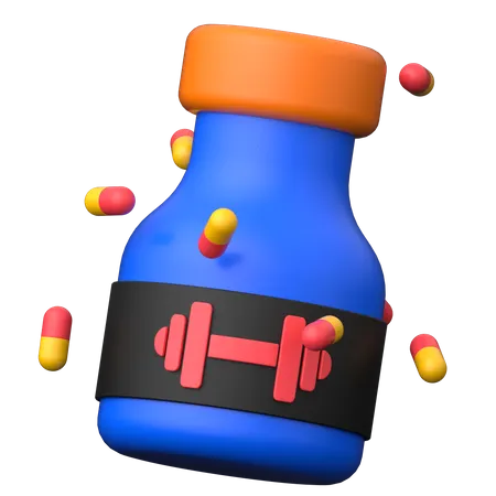 Suplementos de gimnasio  3D Icon