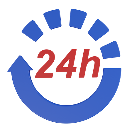 Suporte 24h  3D Icon