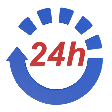 Suporte 24h  3D Icon