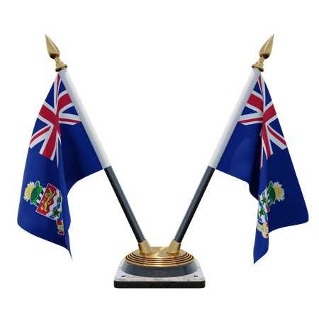 Suporte de bandeira de mesa dupla das Ilhas Cayman  3D Flag