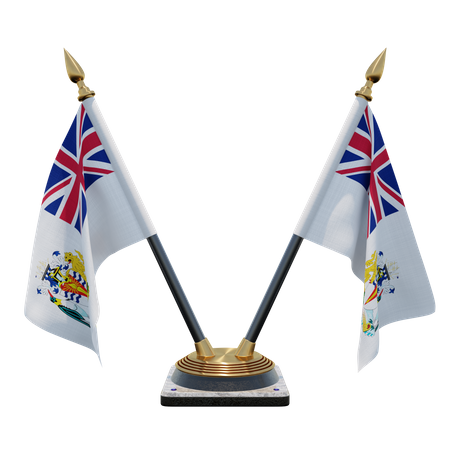 Suporte de bandeira de mesa dupla do Território Antártico Britânico  3D Flag