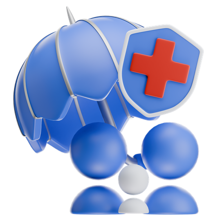 Apoio ao seguro familiar  3D Icon