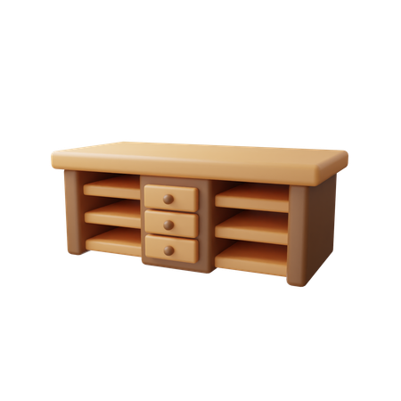 Suporte de TV e console de mídia  3D Icon