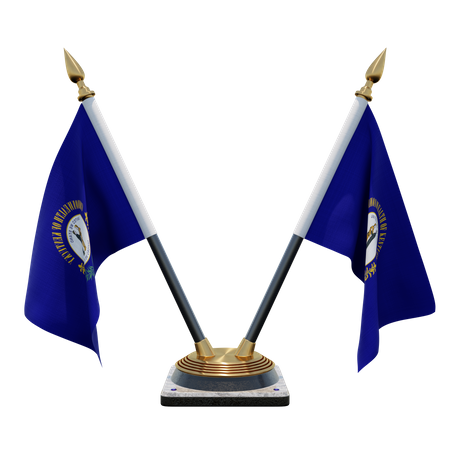 Suporte de bandeira de mesa dupla de Kentucky  3D Flag