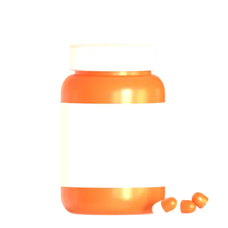 Supplement Bottle 3 D Illustration 3D Icon