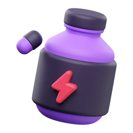 Supplement Bottle  3D Icon