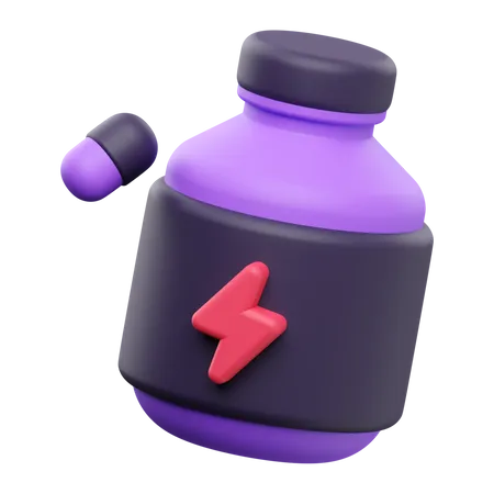 Supplement Bottle 3 D Render Icon Illustration 3D Icon