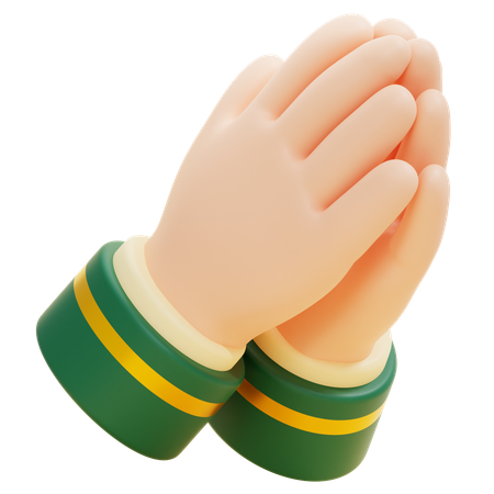 Supplication hands  3D Icon