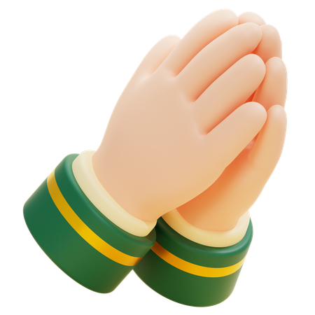 Mains de supplication  3D Icon