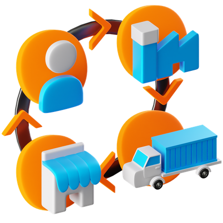 Supply Chain  3D Icon