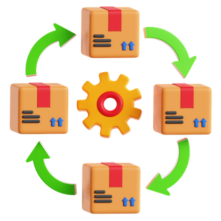Supply Chain  3D Icon