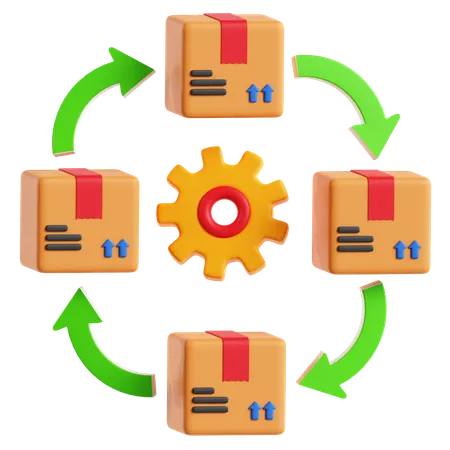 Supply Chain  3D Icon