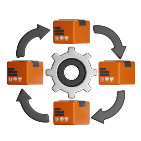 Supply Chain  3D Icon