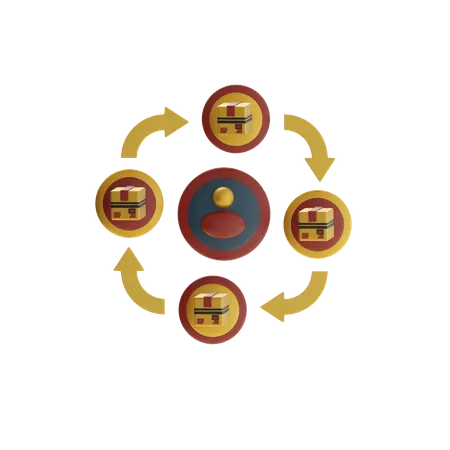 Supply Chain  3D Icon