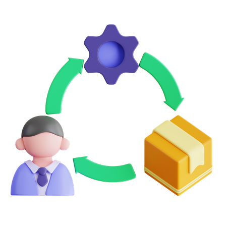 Supply Chain management  3D Icon