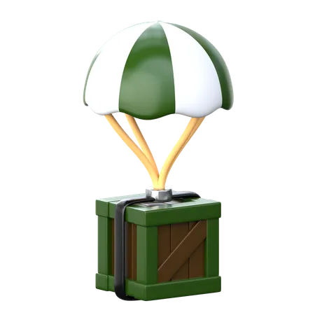 Supply Drop 3 D Military Icon 3D Icon