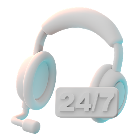 Support 24/7  3D Icon