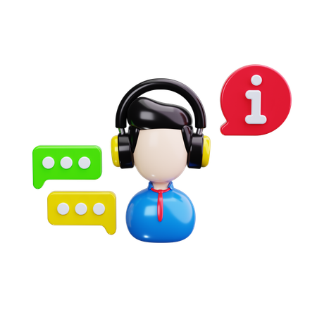 Support Agent  3D Icon