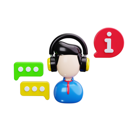 Support Agent  3D Icon