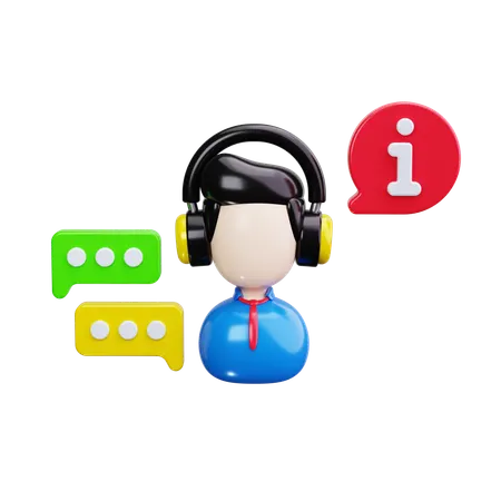 Support Agent  3D Icon