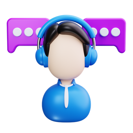 Service client  3D Icon