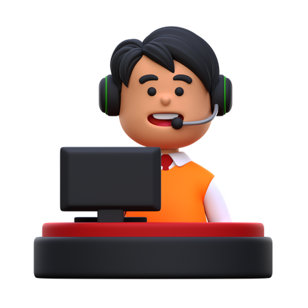 Assistance client  3D Icon