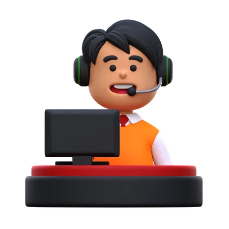 Assistance client  3D Icon