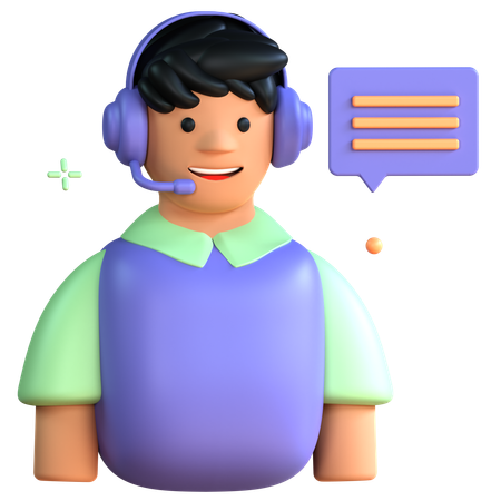 Service client  3D Icon