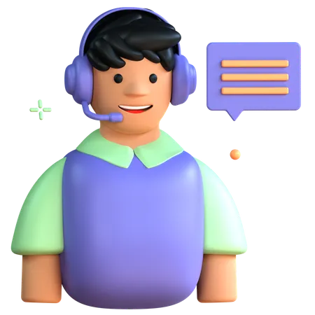 Service client  3D Icon