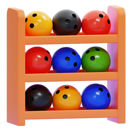 Support de boules de bowling  3D Icon