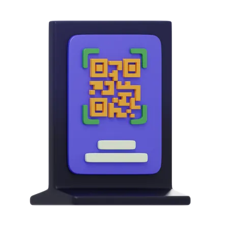 Support de numérisation de code qr  3D Icon