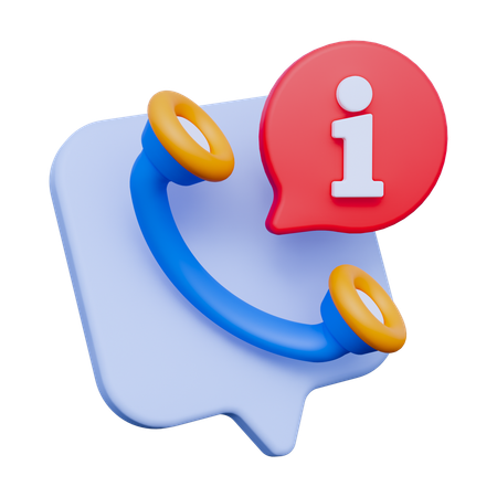 Informations d'assistance  3D Icon