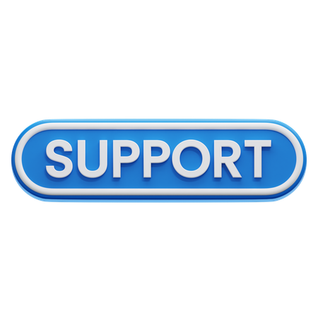 Support-Schaltfläche  3D Icon