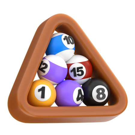 Support triangulaire pour boules de billard  3D Icon