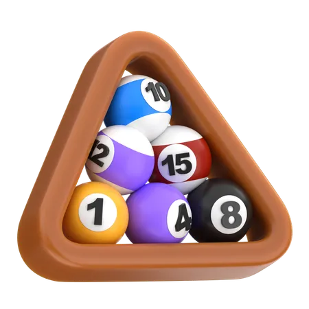 Support triangulaire pour boules de billard  3D Icon