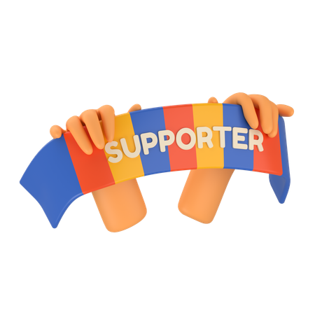 Supporter Scarf  3D Icon