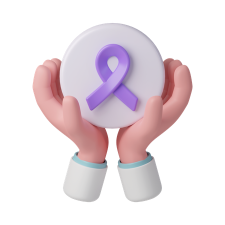 Supporting Cancer Awareness  3D Icon