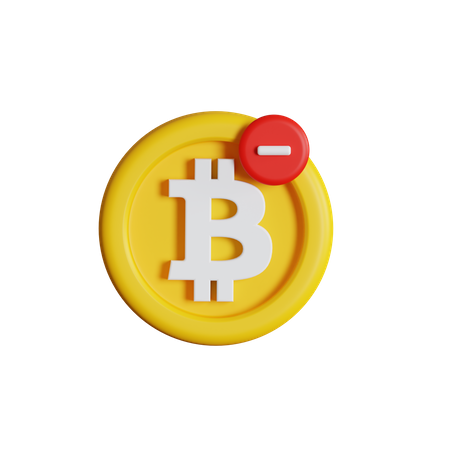 Supprimer des bitcoins  3D Icon