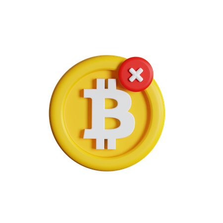 Supprimer les bitcoins  3D Icon