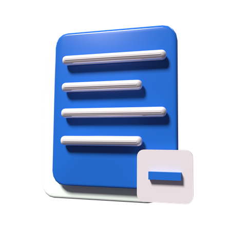 Supprimer un document  3D Icon