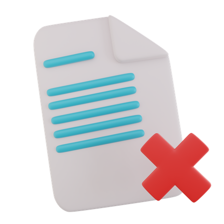 Supprimer un document  3D Icon