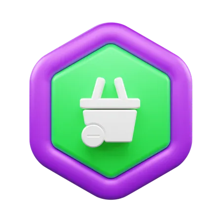 Retirer du panier  3D Icon