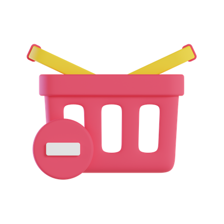 Retirer du panier  3D Icon